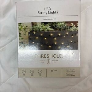 NWT Threshold LED String Lights - Soft White 100 lights indoor and outdoor decor